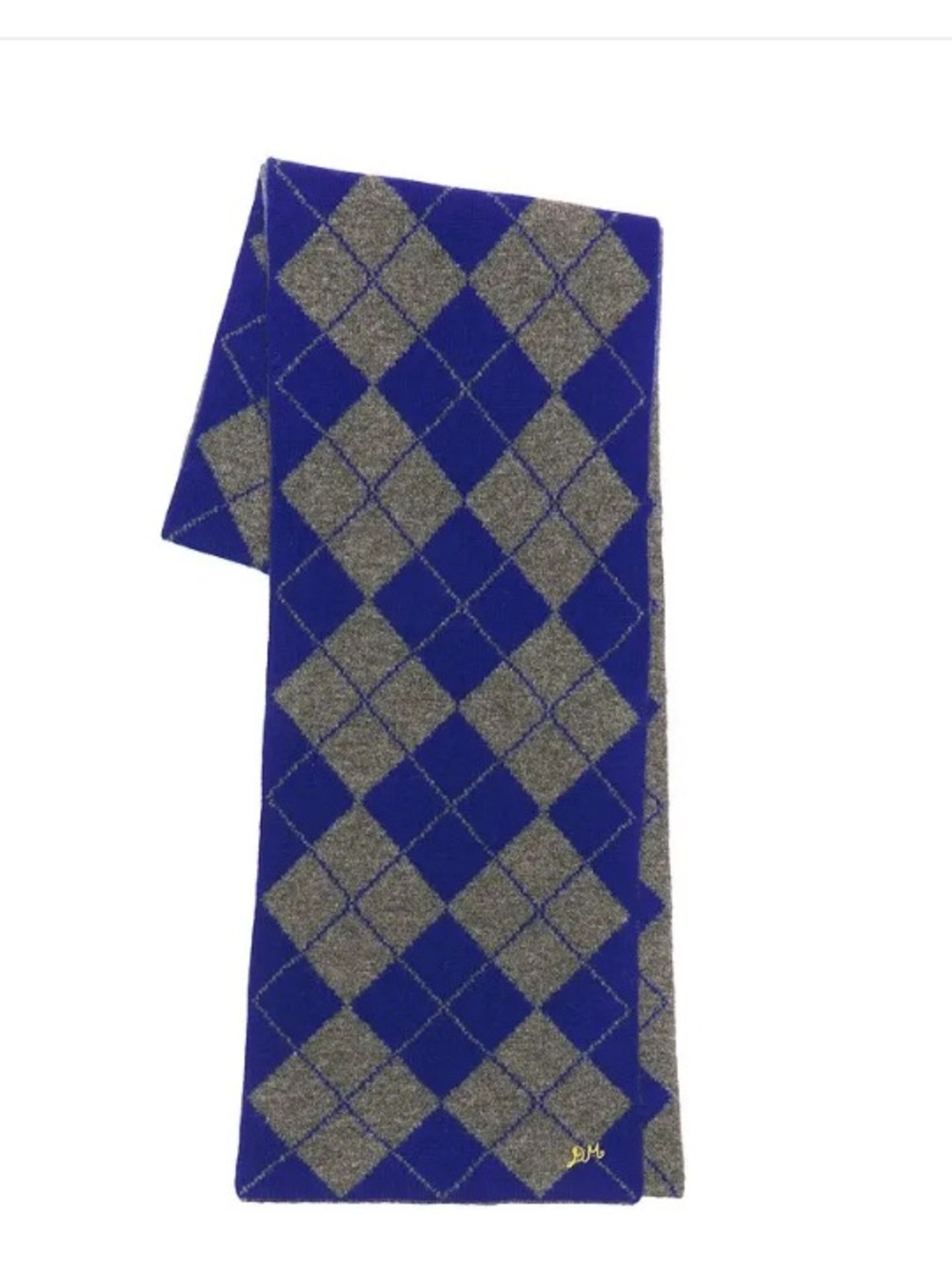 Damson Madder 100% Wool Saskia Scarf, Blue/Grey. NEW WITH TAGS